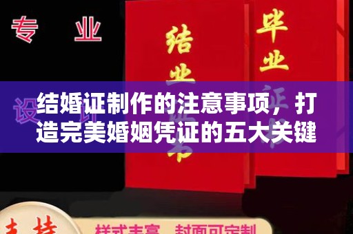 河津结婚证制作的注意事项，打造完美婚姻凭证的五大关键点